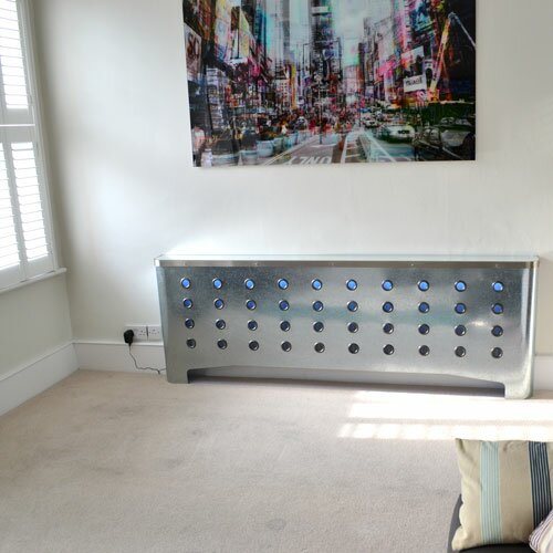 Galvanised radiator covers in London custom made