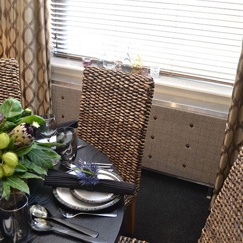 Dining makeover with Harris Tweed radiator cover for Peter Andres 60 minute makeover