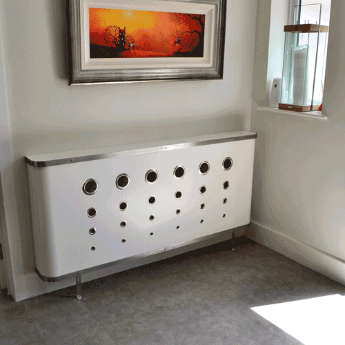 Before and after Deco radiator covers