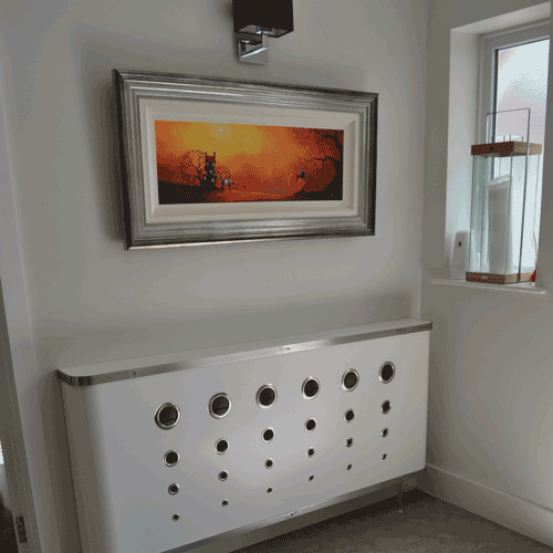 Before and after Deco radiator covers