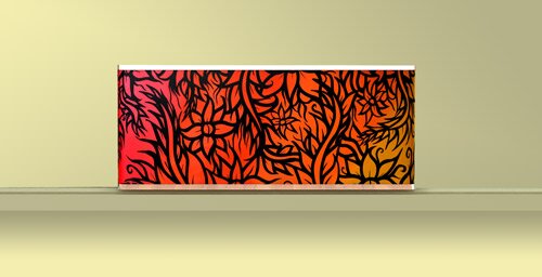 Graffiti red radiator cover Graffiti red radiator cover