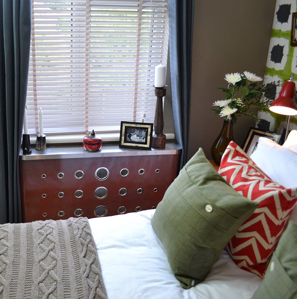 bedroom makeover in art deco theme