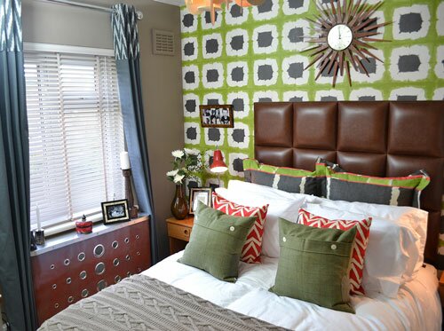 Bedroom makeover in Rochester in art deco theme for Peter Andre