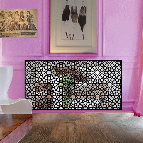 Persian style mirrored radiator covers with arabian designs