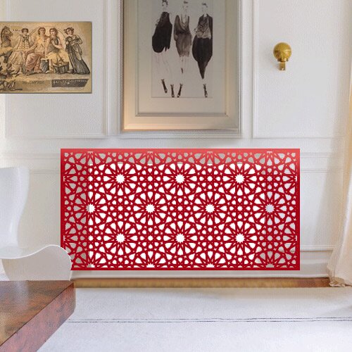 islamic red radiator covers in red for modern hallways