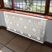 Nottingham Lace Pattern Wall mounted Radiator cover by Couture Cases