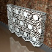 Nottingham Lace Braided Pattern Wall mounted Radiator cover by Couture Cases