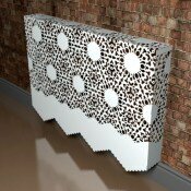 Nottingham Lace Heavy Trim Pattern Wall mounted Radiator cover by Couture Cases