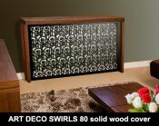 ART DECO SWIRLS 80 solid wood radiator cover in oak