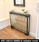 ART DECO SWIRLS MIRROR radiator cover and console table