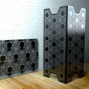Nottingham Lace Pattern Wall mounted Radiator cover by Couture Cases