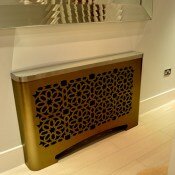 Arabic and moroccan gold radiator covers in galvanised metal