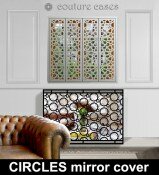 Modern mirror radiator covers in Circles design