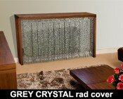 Solid Oak radiator covers with grey crystal