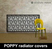 Poppy circles laser cut metal radiator covers