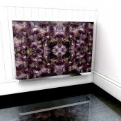 Purple Crystallised Wall mounted radiator cabinets by Alexandra Austin