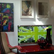 Union Jack Graffiti radiator covers Green Fade