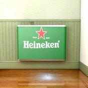 Heineken radiator covers from Modern Radiator Covers