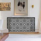 Islamic black geometric radiator covers