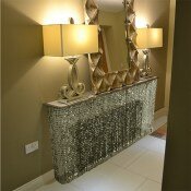 Grey Sparkle Crystal glass radiator cover