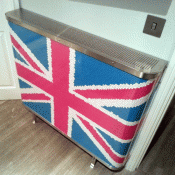 Union Jack Mosaic radiator cabinets from Modern Radiator Covers